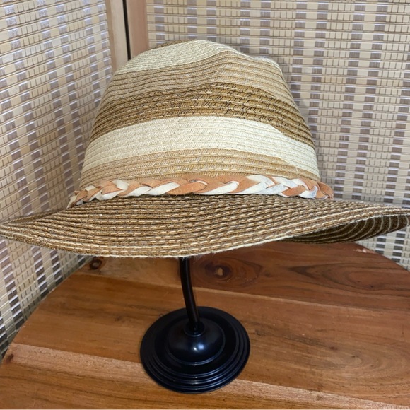🔷Raffia Straw Beach Sun Hat Size OS - Picture 2 of 6